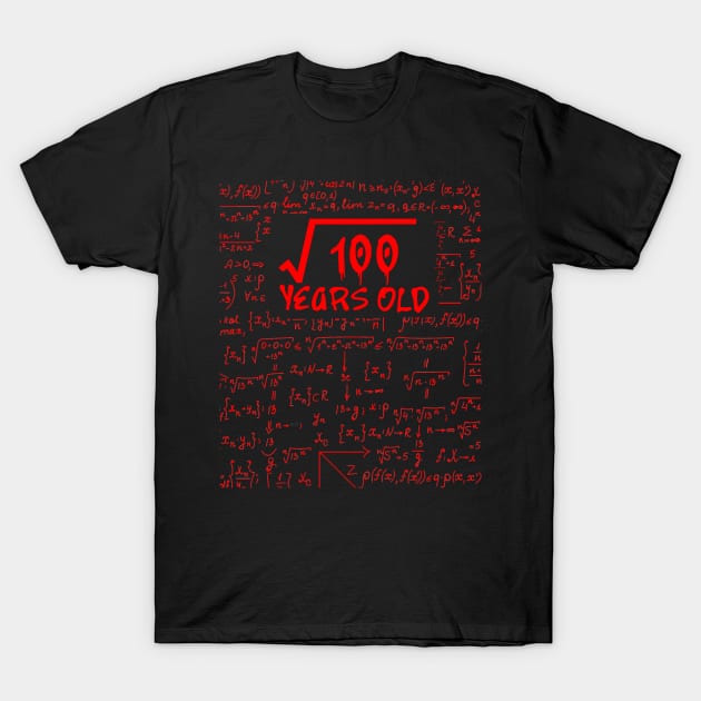 square root of 100 10th birthday 10 years old T-Shirt by issambak